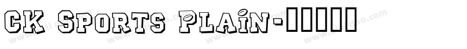 CK Sports Plain字体转换